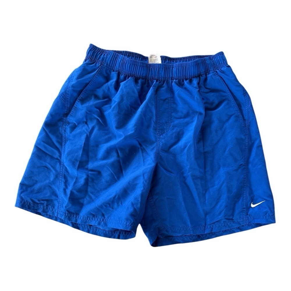 Nike Y2K unisex swim trunks athletic blue shorts size L